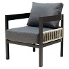 Multi-person Outdoor Iron Sofa Set with A table, Rattan Decoration, Waterproof, Rust-proof, Suitable for Garden, Lawn Use - 4 of 4
