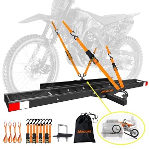 Mockins Steel Hitch Mount Dirt Bike Carrier & Ramp - 500 Lbs Capacity | 73" - 1 of 4