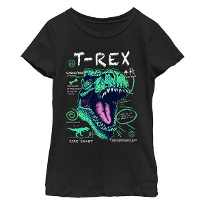 Girl's Lost Gods T-Rex Schematic Detail T-Shirt - 1 of 4