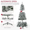 NicBex 7.5ft Prelit Snow Flocked Artificial Christmas Tree with 1254 Branch Tips, 500 Cold LED Lights and Metal Base for Indoor, Green - 3 of 4