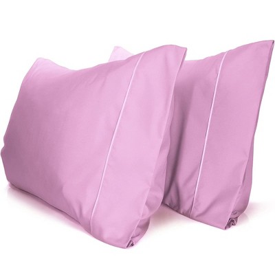 LuxClub 2 PC Performance Microfiber Solid Pillowcase Set