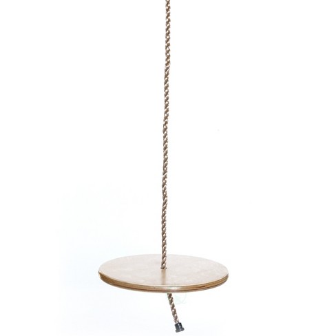 Playberg Wooden Round Disc Plate Swing Seat With Hanging Rope : Target