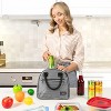 OPUX Insulated Lunch Box Women, Cooler Bag Tote Girls Kids Teen Adult, Soft Reusable Thermal Meal Prep Purse - 4 of 4