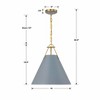 Crystorama Lighting Xavier 3 - Light Pendant in  Vibrant Gold/Blue - 3 of 4