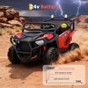 24V Electric UTV Car with Remote Control, 4-Wheeler Suspension, Soft Start, 3 Speeds, Led Lights, Bluetooth, Ride on Truck Kids 2-8 Years - 2 of 4