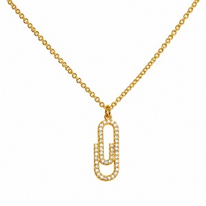 Jewels by Sunaina LUMA Paperclip Necklace for Women, 18K Gold