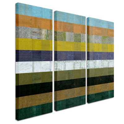 Trademark Fine Art -Michelle Calkins 'Wooden Abstract I' Canvas Art