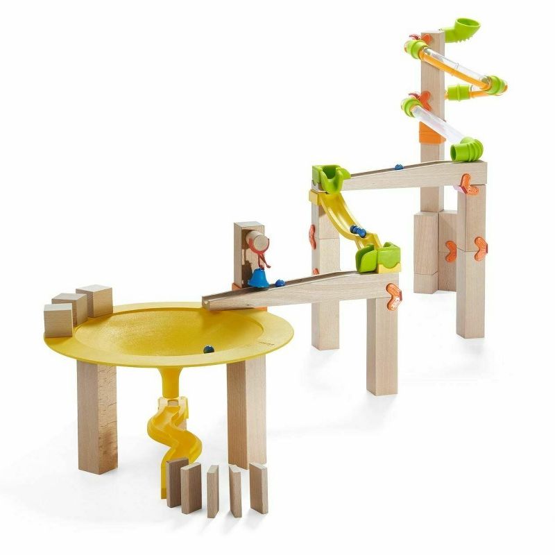 HABA Ball Track Basic Pack Funnel Jungle - Wooden Marble Run with Plastic Elements (Made in Germany), 3 of 6