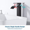 WOWOW Single Handle Single Hole Waterfall Bathroom Faucet with Drain Kit Included - 4 of 4
