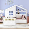 Wooden Kids House Bed  with Two Drawers and Sofa, Sturdy Pinewood Frame, ModernLuxe for Child  -Maison Boucle - 2 of 4