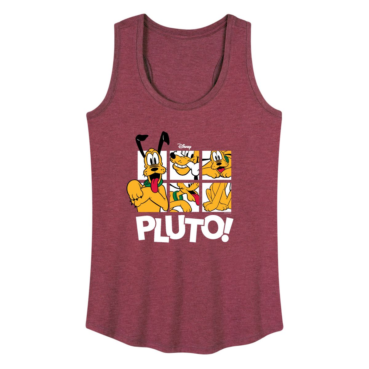 Women's - Disney - Pluto Grid Graphic Racerback Tank - thumbnail 5