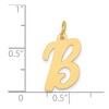 Black Bow Jewelry 14k Yellow Gold, Madison Collection, Medium Script Initial Pendant A-W - 4 of 4