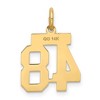 Black Bow Jewelry 14k Yellow Gold, Jersey Collection, Small Number 48 Pendant - 3 of 4