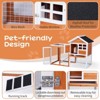 phiestina Wooden Rabbit Hutch, Outdoor Chicken Coop with Run, Indoor Bunny Cage, Orange - 4 of 4