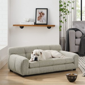 Sapphtopaz Cute Dog Bed for Dogs with Backrest&Armrests Comfy Dog Sofa with Durable Short Leg Soft Dog Couch for Pet - 1 of 4