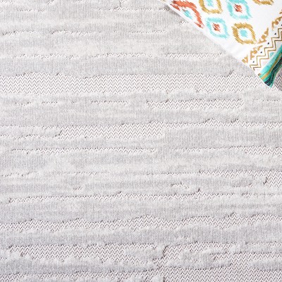 Cabana Modern Gray Square Outdoor Rug 6'7" - Weather-Resistant Synthetic