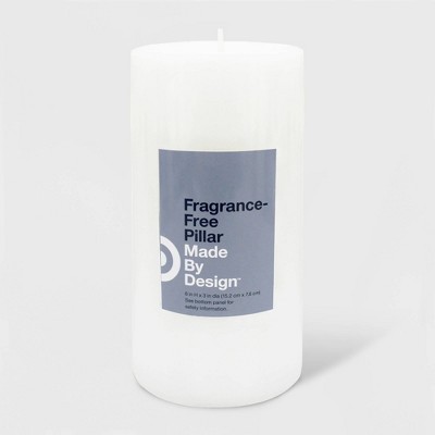 Unscented Pillar Candle White - Made By Design™