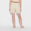 Pride Adult Relaxed Fit Open Knit Stitch Trouser Shorts - Ivory - 2 of 3