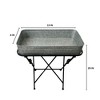 Essential Decor & Beyond 29" Tall Galvanized Metal Tray with Folding Stand, Rustic Farmhouse Decor, Serving and Display - 2 of 4