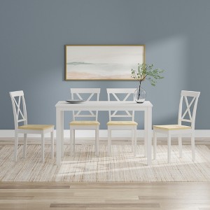 Glenwillow Home 48" Wood Dining Table + X-Back Dining Chairs Dining Set (3-Piece or 5-Piece Set) - 1 of 4