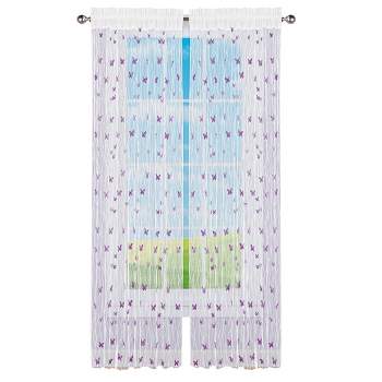 Collections Etc 3D Spring Butterfly Semi-Sheer Curtain Panel
