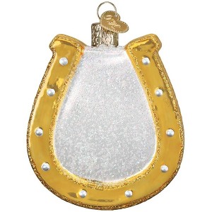 Old World Christmas Glass Blown Ornament for Christmas Tree, Horseshoe - 1 of 4