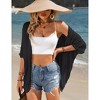 Clearlove Womens 2025 Short Sleeve Crochet Summer Cardigan Cropped Sweater Lightweight Shrug Cardigan - 3 of 4