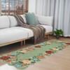 Modern Washable Area Rug, Soft Floral Floor Cover with Non Slip Backing, Low Pile Stain Resistant Floor Carpet for Living Room - 2 of 4