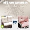 LayinSun Outdoor Patio Furniture Set, Brown Rattan Wicker Sectional Swivel Rocker Chairs Sets with Ottomans, Swivel Glider Chair - 2 of 4