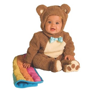 Rubie's Infant Oatmeal Bear with Rainbow Blankee Costume - Size 6-12 Months - Brown - 1 of 2