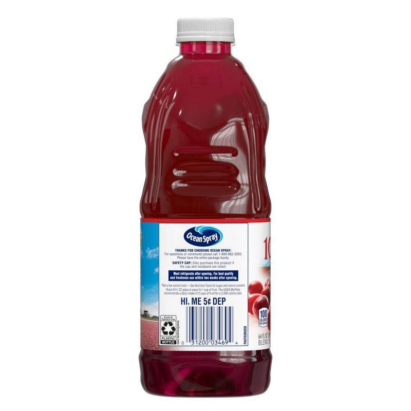 Ocean Spray 100% Juice Cranberry Blend &#8211; 64 fl oz Bottle, 3 of 12