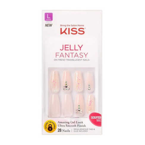 Kiss Glam Fantasy False Nails Jelly Jelly 28ct Target