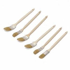 Handy Housewares 2-Piece Jumbo Barbecue BBQ Angled Basting Brushes with Extra-Long Handles - 1" and 2" Wide - 1 of 4
