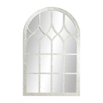 31.5" x 48" Large Cathedral Window Wall Mirror with Natural Pearl Shell Arched Mirror Frame - Olivia & May