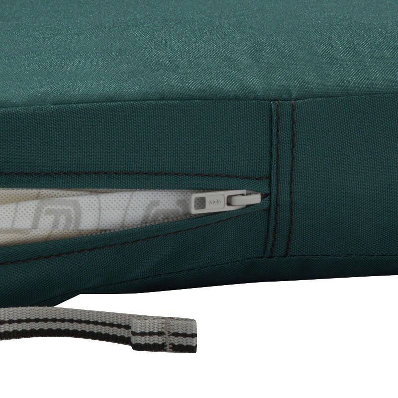 21&#34; x 20&#34; x 4&#34; Ravenna Water-Resistant Patio Back Cushion Slip Cover Mallard Green - Classic Accessories, 3 of 9