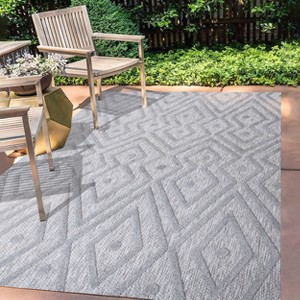 Balansat Moroccan Diamond Indoor/Outdoor Area Rug - JONATHAN Y - 1 of 4