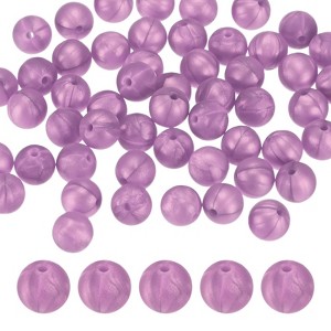 Unique Bargains Round Loose Rubber Beads Craft Smooth Ball Small Hole for DIY Crafts 50 Pcs - 1 of 4