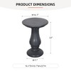 Patio Coffee Table, MgO Accent Table, Lightweight Outdoor End Table ,  Plant Stand for Garden and Deck, White - 3 of 4