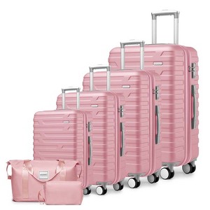 KTMBDW 6 Piece Luggage Set, ABS Hardside Expandable Suitcase with Spinner Wheels TSA Lock, Travel Suitcases for Men/Women - 1 of 4