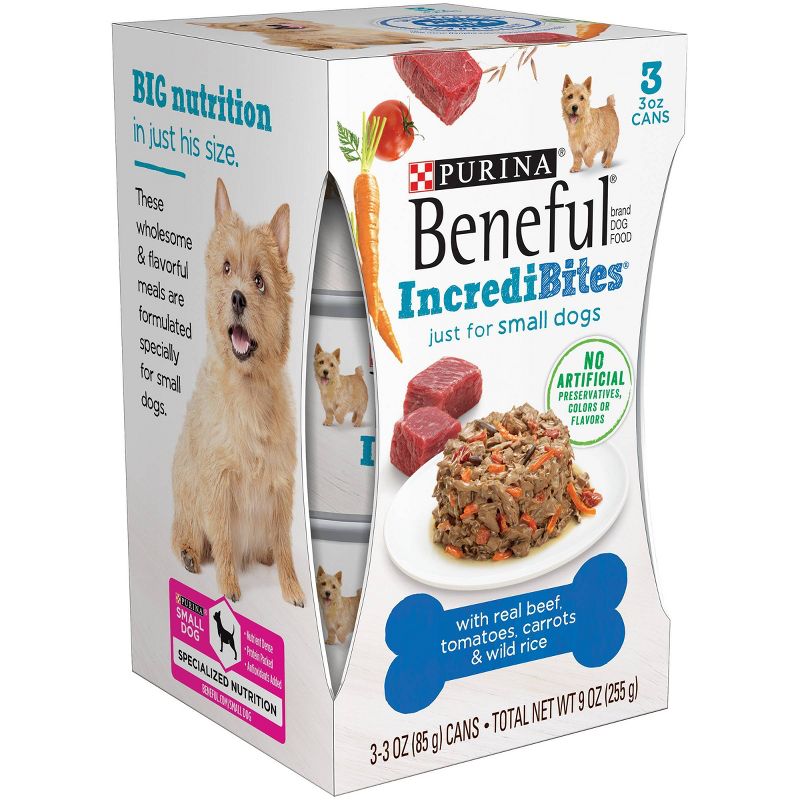 Beneful IncrediBites Wet Dog Food for Small Dogs - 3oz/3pk, 5 of 7