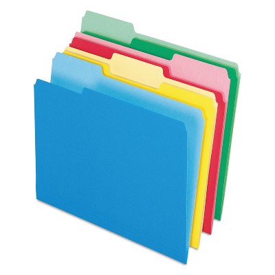 Pendaflex CutLess/WaterShed File Folders 1/3 Cut Top Tab Letter Assorted 100/Box 48434