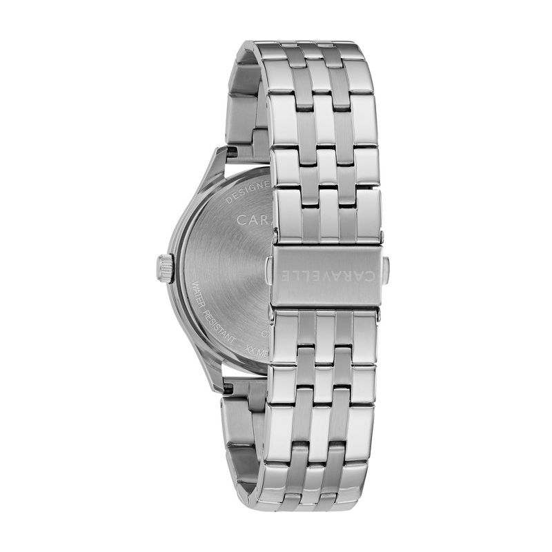 Caravelle designed by Bulova Men's Dress 3-Hand Date Quartz Watch, Coin Edge Bezel, 3 of 6