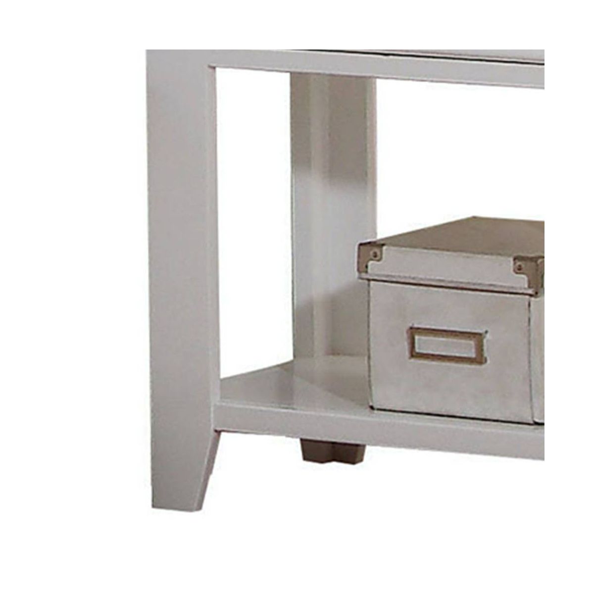 22" Lacey Nightstand White - Acme Furniture: Elegant Bedside Table with Storage, No Assembly Required - thumbnail 4