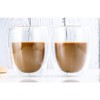 2-Piece Double-Wall Glass Coffee Mug Set – Clear, Insulated, Keeps Drinks Hot or Cold, 12 oz Glasses - 4 of 4