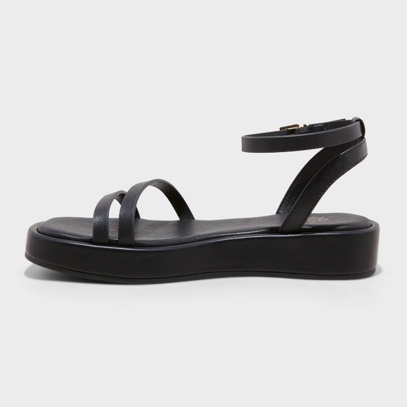 Women&#39;s Wrenley Low Platform Sandals - Wild Fable&#8482; Black, 3 of 5