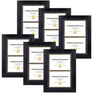 Golden State Art 14x20 Wood Diploma Frame 0.945 Inch Thickness for 8.5x11 Picture - Pack of 6 - 1 of 4