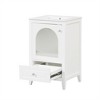 VYNXARIA 20" Bathroom Vanity with Sink, Bathroom Cabinet with Soft Closing Glass Door, A Drawer, White - 3 of 4