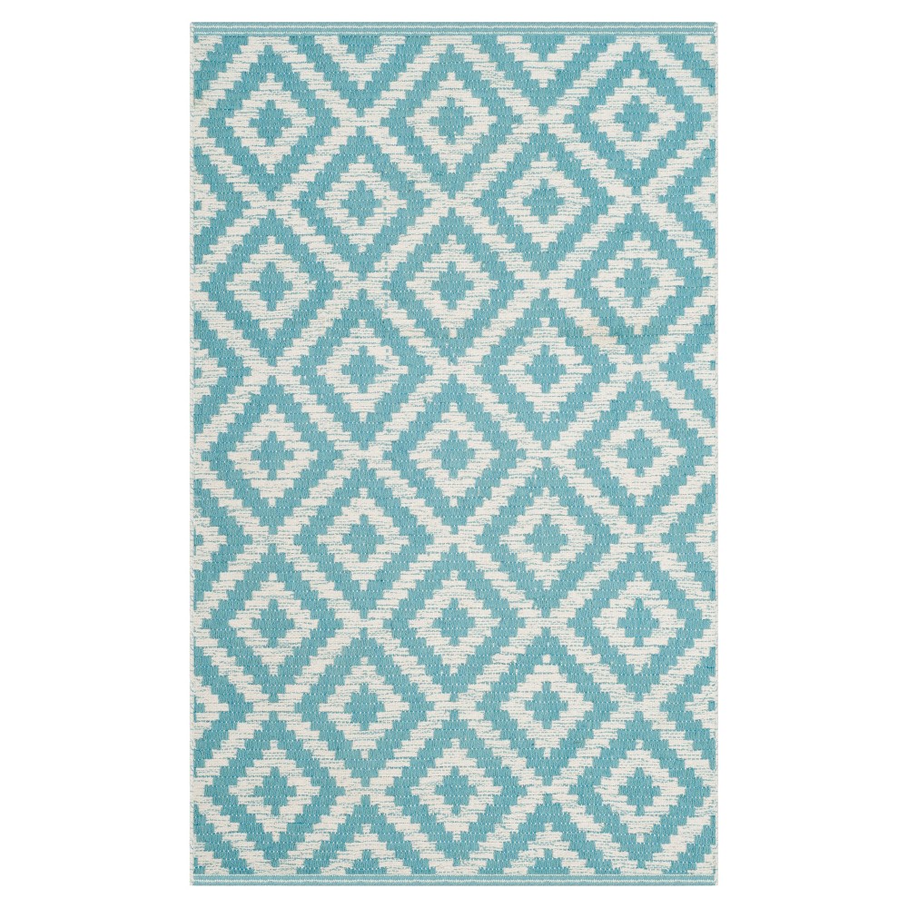 3'x5' Jaida Woven Rug Light Blue/Ivory - Safavieh