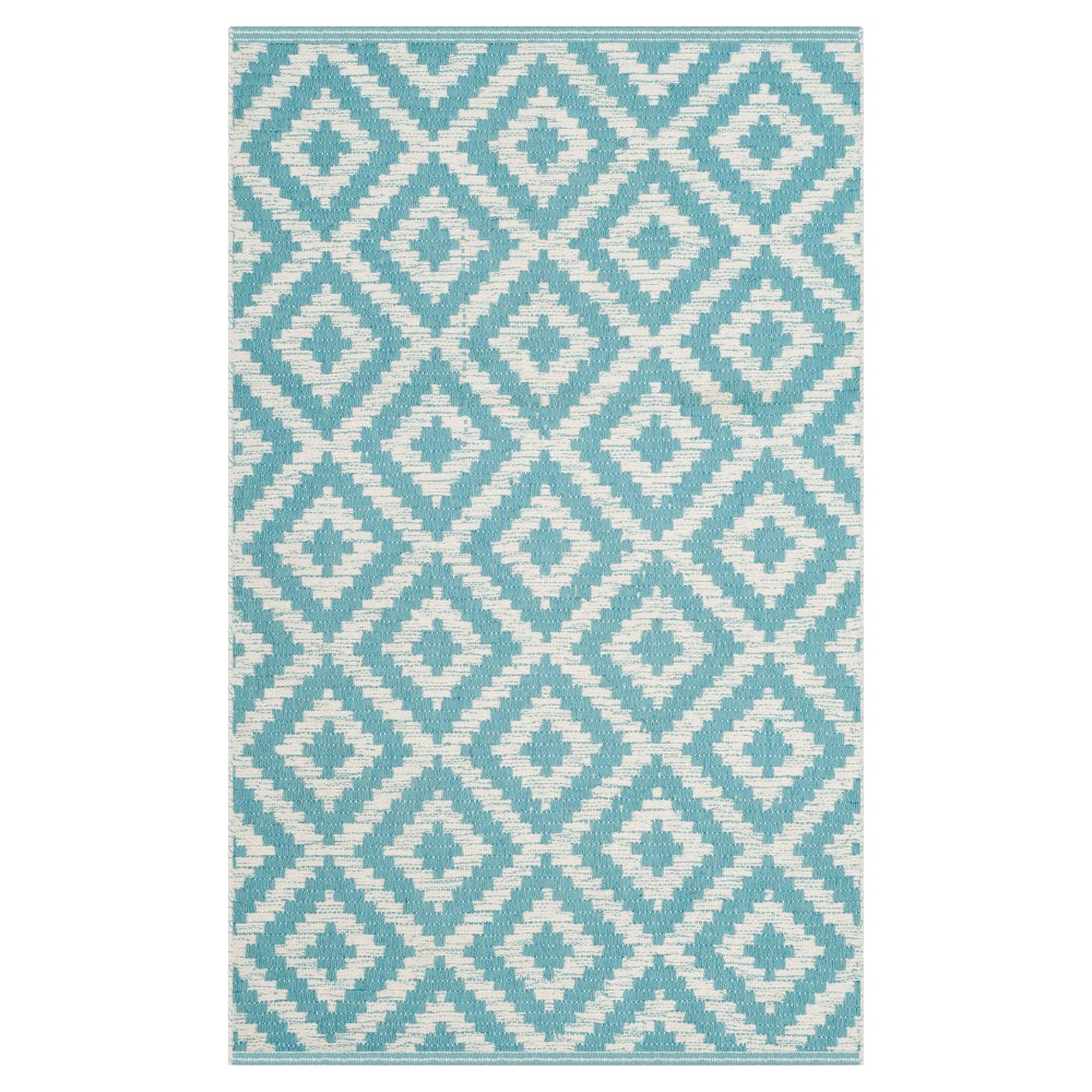 3'x5' Jaida Woven Rug Light Blue/Ivory - Safavieh