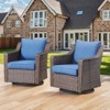 Belord Patio Swivel Rocking Chairs Set of 2, All Weather PE Wicker Patio Furniture Swivel Rocker Gliding Chair with Deep Seat High Back - 2 of 4